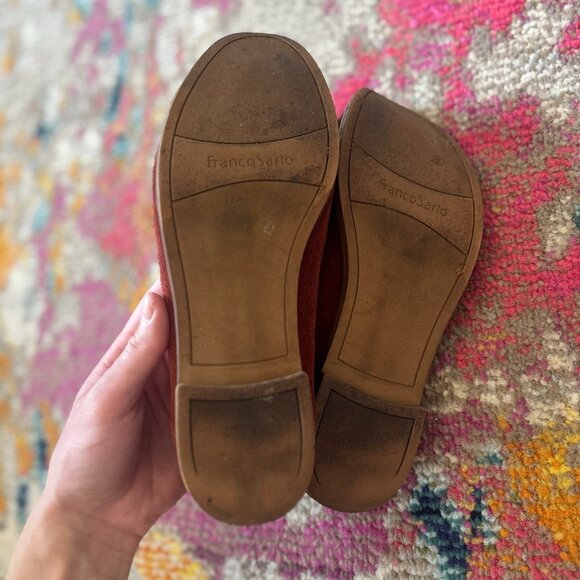 Franco Sarto • burnt red suede loafers - Picture 5 of 5